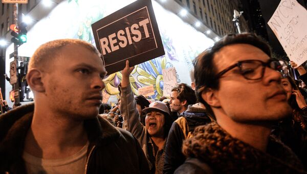 Акция протеста против Д. Трампа в Нью-Йорке Акция протеста против Д. Трампа в Нью-Йорке