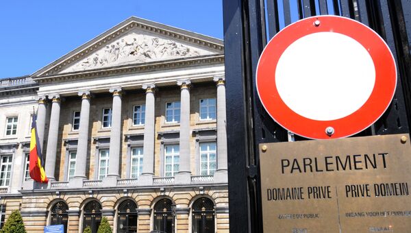 Здание парламента Бельгии в Брюсселе. Архивное фото Здание парламента Бельгии в Брюсселе. Архивное фото