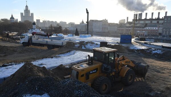 Строительство парка Зарядье в Москве Строительство парка Зарядье в Москве