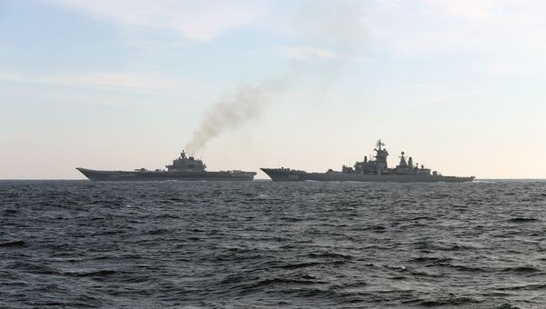 Российские корабли Петр Великий и Адмирал Кузнецов Российские корабли Петр Великий и Адмирал Кузнецов