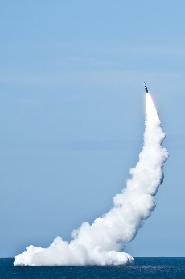 Пуск ракеты Trident II D5 с подводной лодки класса Ohio Пуск ракеты Trident II D5 с подводной лодки класса Ohio
