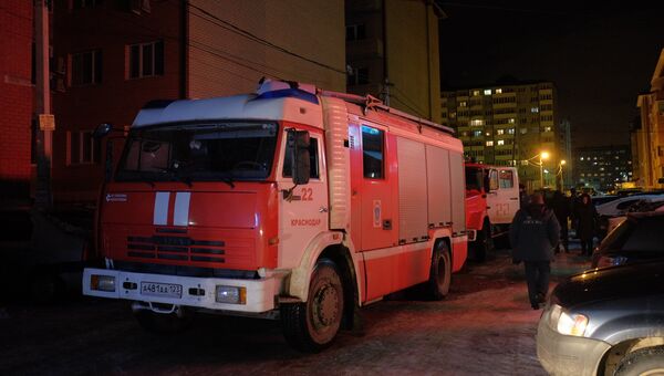 Пожар в многоэтажном жилом доме в Краснодаре Пожар в многоэтажном жилом доме в Краснодаре