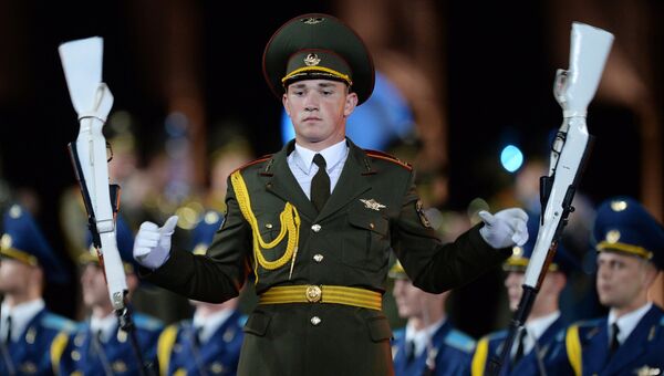Сводный военный оркестр войск национальной гвардии на фестивале Спасская башня - 2016 Сводный военный оркестр войск национальной гвардии на фестивале Спасская башня - 2016
