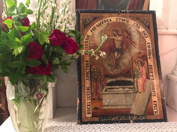 Пасхальная служба в женском монастыре Божьей Матери в сирийском городе Сайдная Пасхальная служба в женском монастыре Божьей Матери в сирийском городе Сайдная