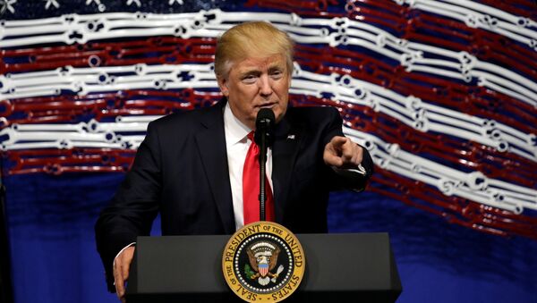 Президент США Дональд Трамп. 18 апреля 2017 года Президент США Дональд Трамп. 18 апреля 2017 года