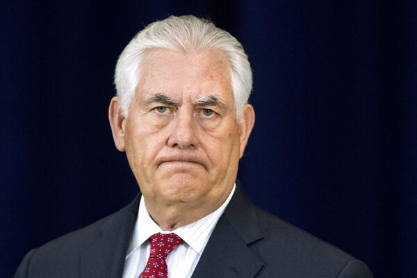 Государственный секретарь США Рекс Тиллерсон во время выступления в Государственном департаменте США в Вашингтоне. 3 мая 2017 Государственный секретарь США Рекс Тиллерсон во время выступления в Государственном департаменте США в Вашингтоне. 3 мая 2017