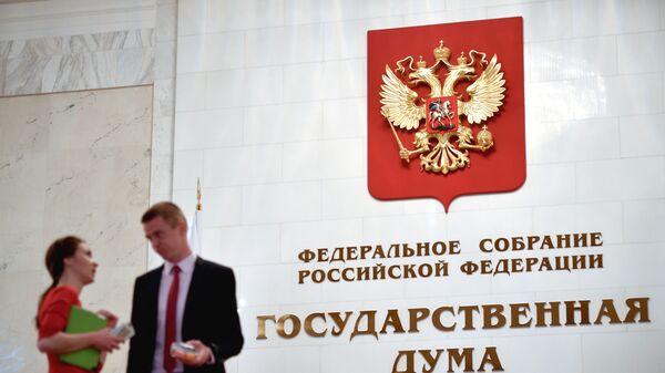 В здании Государственной Думы России. Архивное фото В здании Государственной Думы России. Архивное фото