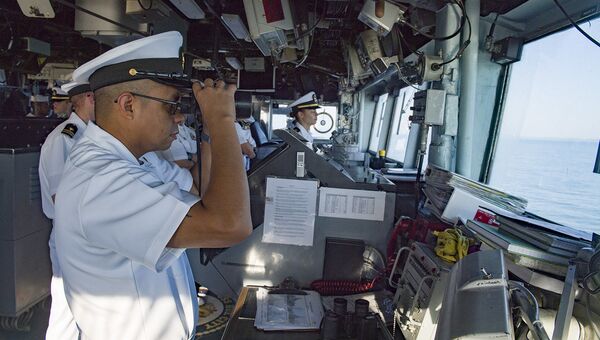 Экипаж корабля ВМС США USS Hue City. 10 июля 2017 Экипаж корабля ВМС США USS Hue City. 10 июля 2017