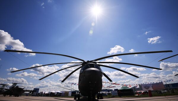 Транспортный вертолет Ми-26 на Международном авиационно-космическом салоне МАКС-2017 в Жуковском. 19 июля 2017 Транспортный вертолет Ми-26 на Международном авиационно-космическом салоне МАКС-2017 в Жуковском. 19 июля 2017