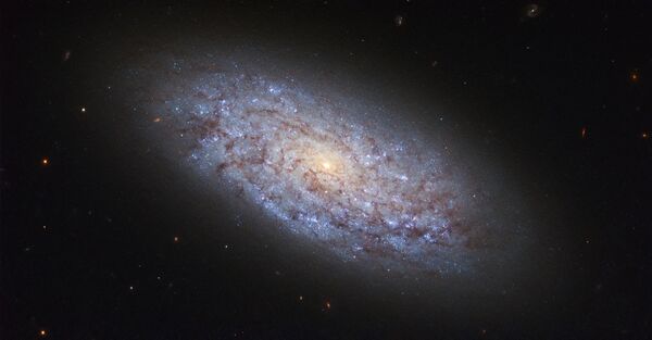 Галактика NGC 5949 в созвездии Дракона, нарушающая законы распределения темной материи Галактика NGC 5949 в созвездии Дракона, нарушающая законы распределения темной материи