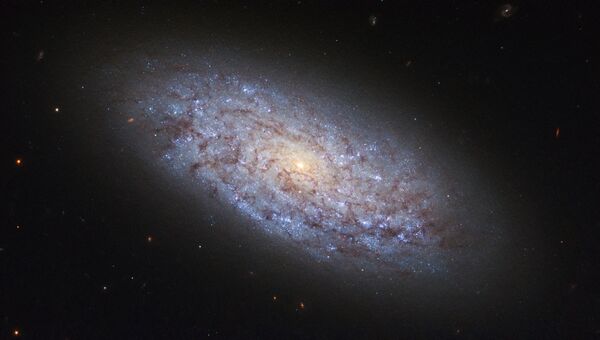 Галактика NGC 5949 в созвездии Дракона, нарушающая законы распределения темной материи Галактика NGC 5949 в созвездии Дракона, нарушающая законы распределения темной материи