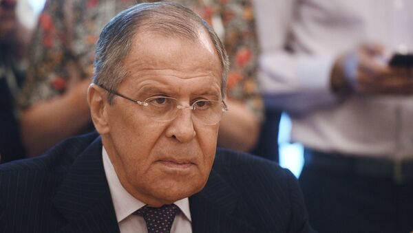 Сергей Лавров во время встречи с командующим Ливийской национальной армией Халифой Хафтаром. 14 августа 2017 Сергей Лавров во время встречи с командующим Ливийской национальной армией Халифой Хафтаром. 14 августа 2017