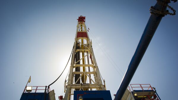 Буровая установка в месторождении сланцевого газа в штате Пенсильвания