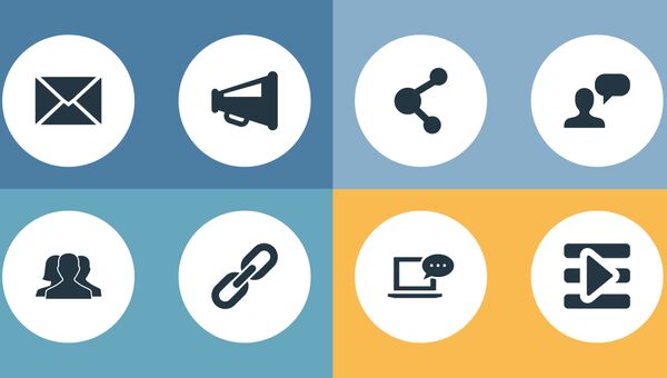 Набор простых интернет иконок Набор простых интернет иконок