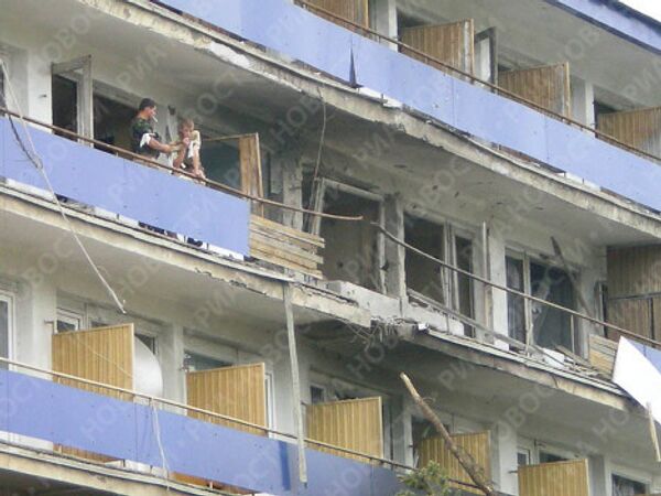 Разрушения в городе Цхинвали Разрушения в городе Цхинвали