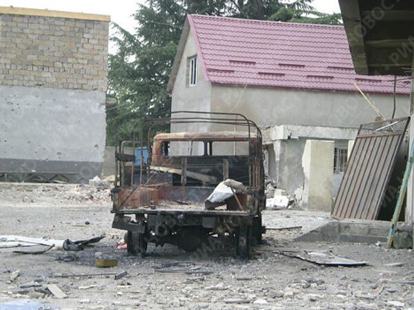 Разрушения в городе Цхинвали Разрушения в городе Цхинвали