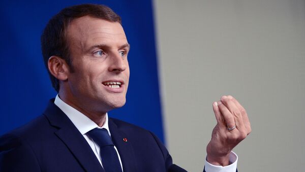 Президент Франции Эммануэль Макрон во время пресс-конференции после заседания Совета Европы в Брюсселе Президент Франции Эммануэль Макрон во время пресс-конференции после заседания Совета Европы в Брюсселе