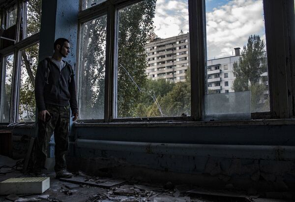Станислав Полесский в городе Припять, сентябрь 2017 года Станислав Полесский в городе Припять, сентябрь 2017 года