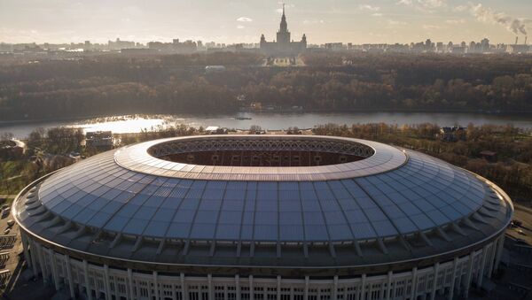 Большая спортивная арена Лужники в Москве. Архивное фото Большая спортивная арена Лужники в Москве. Архивное фото