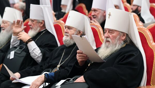 Православные архиереи на открытии Архиерейского собора Русской православной церкви в храме Христа Спасителя в Москве. 29 ноября 2017 Православные архиереи на открытии Архиерейского собора Русской православной церкви в храме Христа Спасителя в Москве. 29 ноября 2017