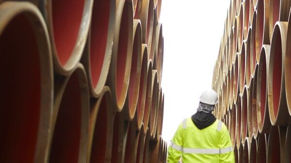 Трубы для строительства газопровода Северный поток - 2. Архивное фото Трубы для строительства газопровода Северный поток - 2. Архивное фото