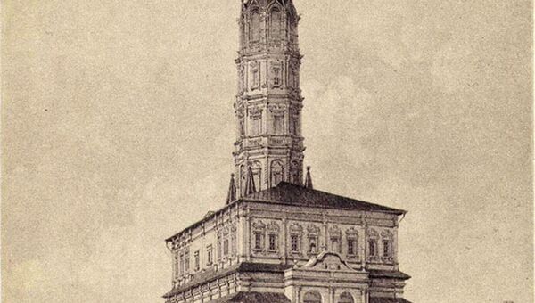 Масляный фонарь у Сухаревой башни, 1-я половина XIX века. Масляный фонарь у Сухаревой башни, 1-я половина XIX века.