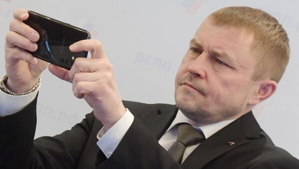 Президент Общероссийской общественной организации малого и среднего предпринимательства Опора России Александр Калинин на конференции в рамках Недели российского бизнеса 2018 в Москве. 5 февраля 2018 Президент Общероссийской общественной организации малого и среднего предпринимательства Опора России Александр Калинин на конференции в рамках Недели российского бизнеса 2018 в Москве. 5 февраля 2018