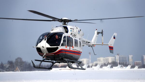 Вертолет Eurocopter EC 145 Московского авиационного центра Вертолет Eurocopter EC 145 Московского авиационного центра