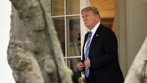 Президент США Дональд Трамп выходит из Овального кабинета. 16 февраля 2018 Президент США Дональд Трамп выходит из Овального кабинета. 16 февраля 2018