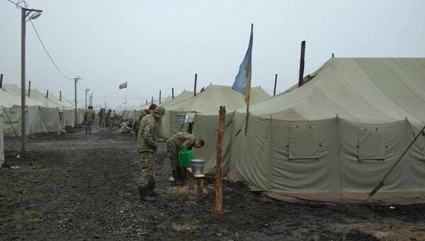 Палаточный городок 56-й отдельной мотопехотной бригады ВСУ Палаточный городок 56-й отдельной мотопехотной бригады ВСУ