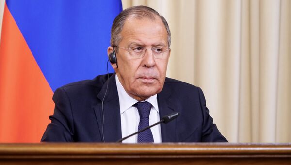 Министр иностранных дел России Сергей Лавров во время пресс-конференции после встречи с главой МИД Турции Мевлютом Чавушоглу Министр иностранных дел России Сергей Лавров во время пресс-конференции после встречи с главой МИД Турции Мевлютом Чавушоглу