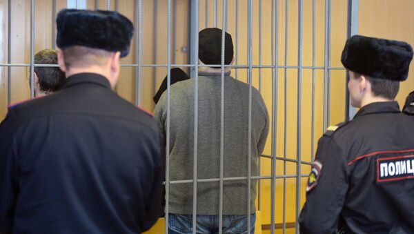 Захарий Калашов во время оглашения приговора в Никулинском суде. 29 марта 2018 Захарий Калашов во время оглашения приговора в Никулинском суде. 29 марта 2018