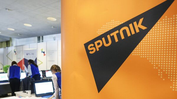 Логотип информационного агентства Sputnik