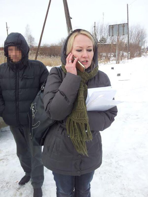 Оксана Труфанова возле ИК-6 в Копейске Оксана Труфанова возле ИК-6 в Копейске