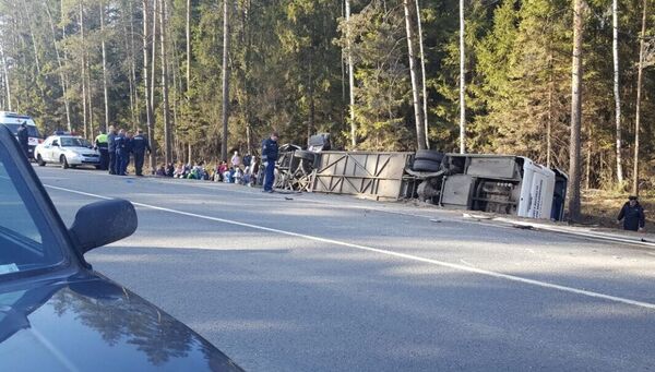 ДТП на 67-км автодороги А-107 с автобусом с детьми. 12 апреля 2018 ДТП на 67-км автодороги А-107 с автобусом с детьми. 12 апреля 2018
