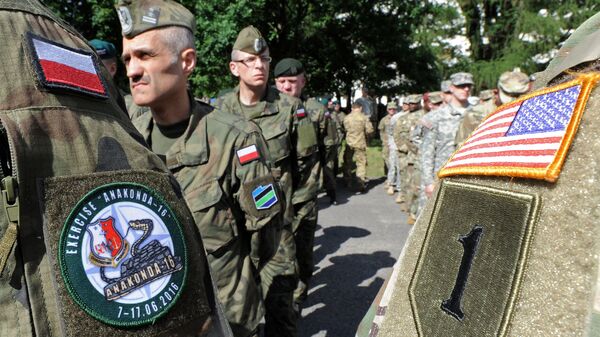 Польские и американские военные во время учений в Польше Польские и американские военные во время учений в Польше