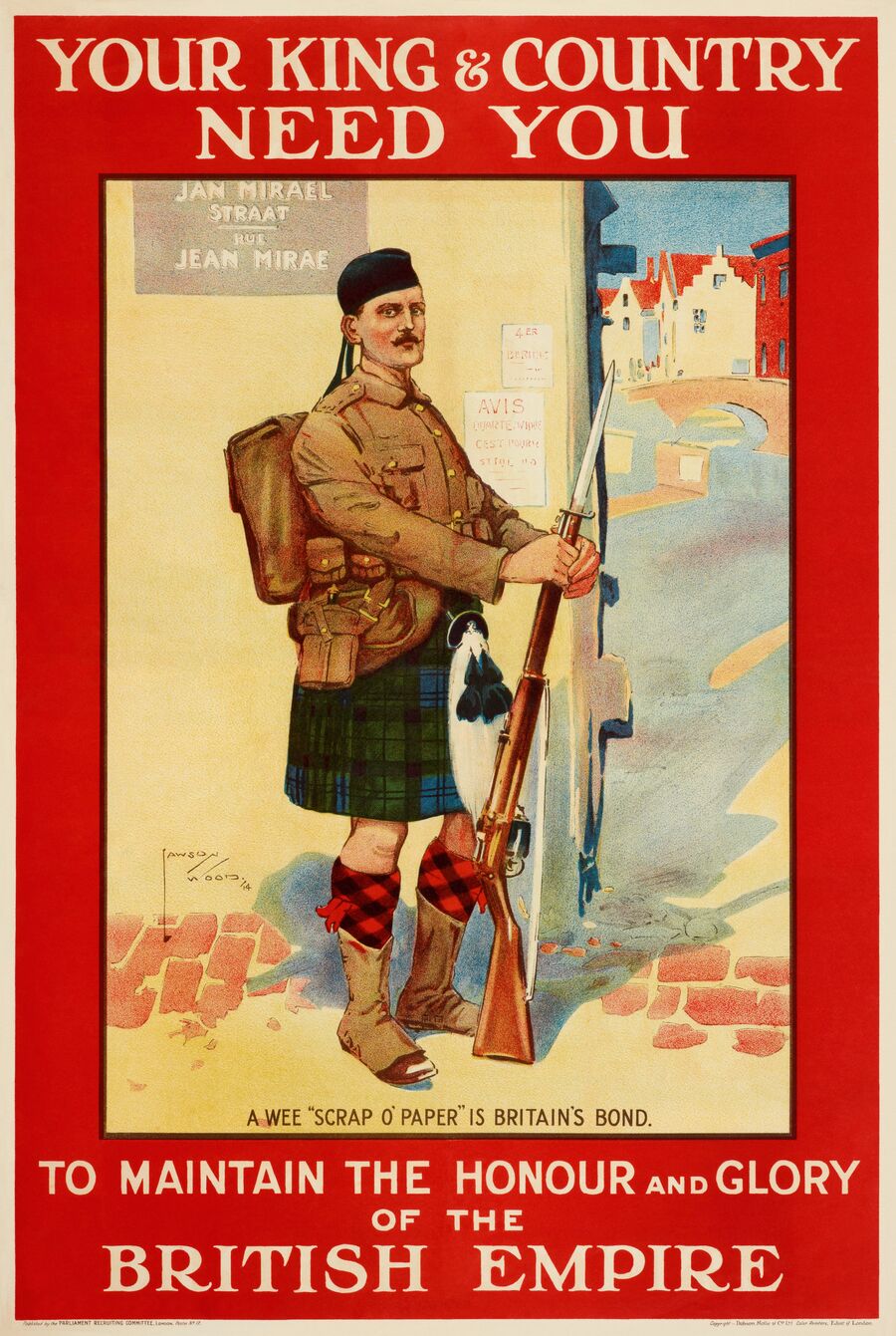 Агитационный плакат времен Первой мировой войны. Великобритания, 1914 Агитационный плакат времен Первой мировой войны. Великобритания, 1914