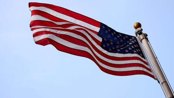 Флаг США. Архивное фото Флаг США. Архивное фото