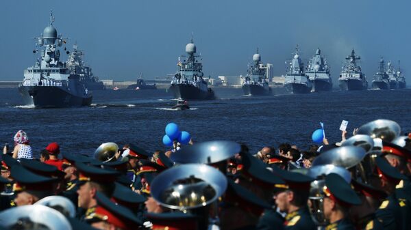 Корабли ВМФ России на главном военно-морском параде в Кронштадте. 29 июля 2018 Корабли ВМФ России на главном военно-морском параде в Кронштадте. 29 июля 2018