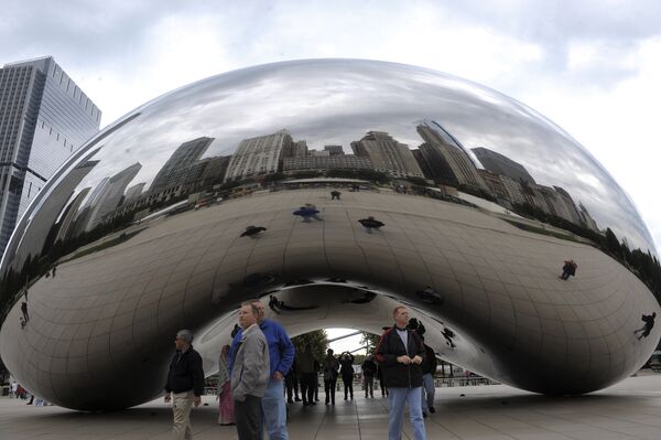 Арт-объект в Millennium Park, Чикаго Арт-объект в Millennium Park, Чикаго