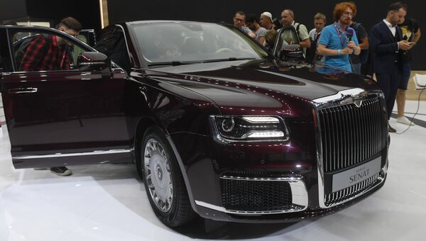 Журналисты на презентации автомобиля Aurus Senat на Московском международном автомобильном салоне 2018 Журналисты на презентации автомобиля Aurus Senat на Московском международном автомобильном салоне 2018