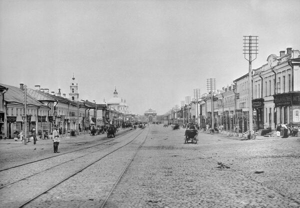 Москва. Улица Тверская-Ямская. 1887 год Москва. Улица Тверская-Ямская. 1887 год
