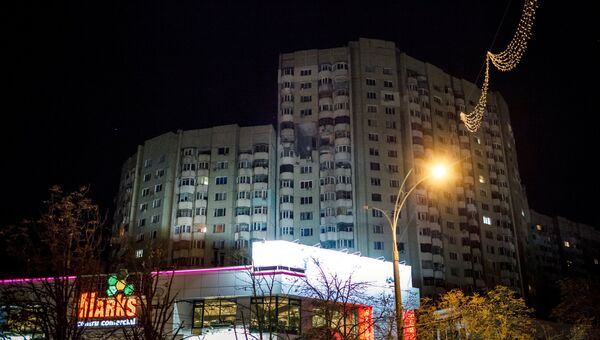 Жилой дом на на Московском проспекте в Кишиневе, где произошел взрыв. 7 октября 2018 Жилой дом на на Московском проспекте в Кишиневе, где произошел взрыв. 7 октября 2018