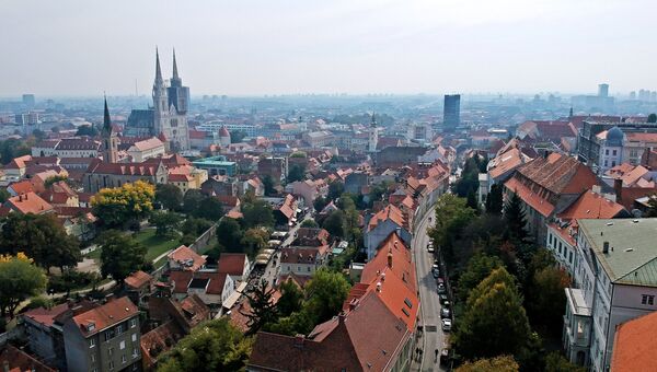 Город Загреб. Архивное фото. Город Загреб. Архивное фото.
