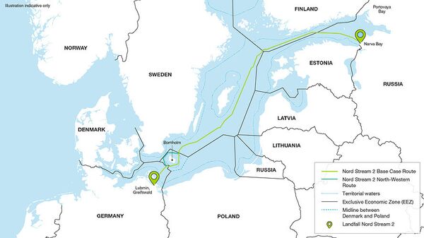 Трасса газопровода Северный поток-2 Трасса газопровода Северный поток-2