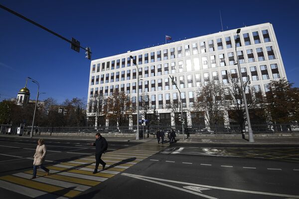 Вид на здание Министерства внутренних дел РФ на Житной улице в Москве