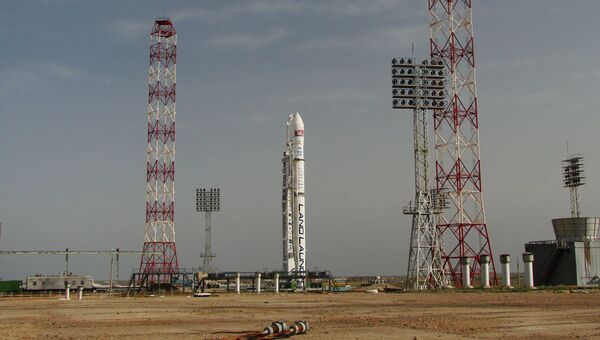 Ракета-носитель Зенит-3SLБ на космодроме Байконур. Архивное фото Ракета-носитель Зенит-3SLБ на космодроме Байконур. Архивное фото