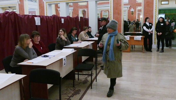 Голосование на избирательном участке № 158 в Куйбышевском районе Донецка. 11 ноября 2018 Голосование на избирательном участке № 158 в Куйбышевском районе Донецка. 11 ноября 2018