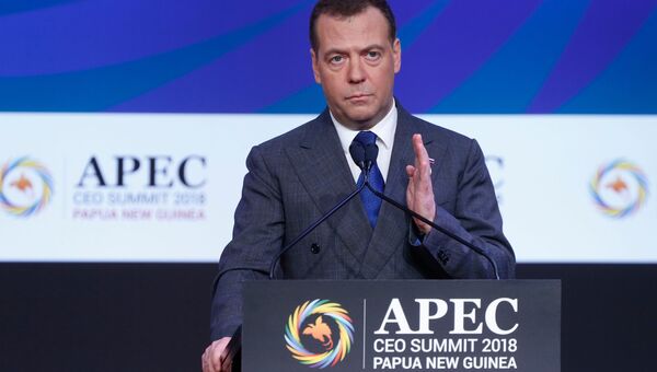 Премьер-министр РФ Дмитрий Медведев на саммите АТЭС в Папуа – Новой Гвинее. 17 ноября 2018 Премьер-министр РФ Дмитрий Медведев на саммите АТЭС в Папуа – Новой Гвинее. 17 ноября 2018