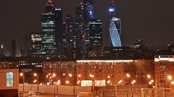 Небоскребы делового центра Москва-сити Небоскребы делового центра Москва-сити